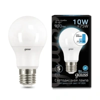 Светодиодная лампа Gauss A60 10W 920Lm 4100K E27 102502210-S