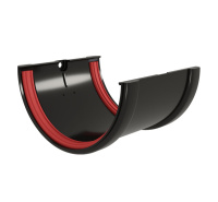 Соединитель желоба GL Классика 120/90 мм ПВХ (Чёрный)