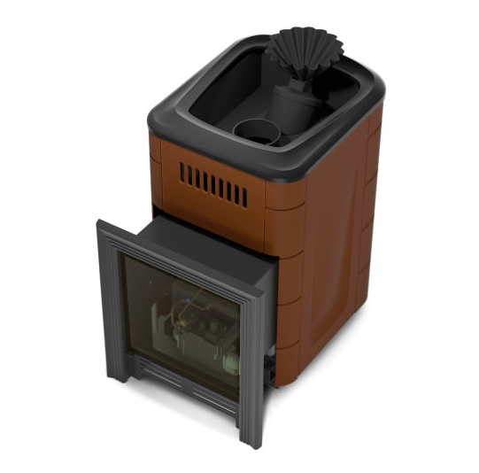 Печь для бани газовая ТМФ Таймыр мини 2017 Carbon БСЭ закрытая каменка терракота (без ГГУ)