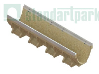 Лоток водоотводный CompoMax Drive полимербетонный V-образный DN200 H210 кл.D,E 75471V