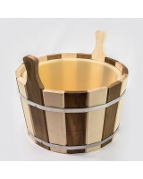 Шайка 12л с пластмассовой вставкой ТЕРМО Zebra, Банный Эксперт