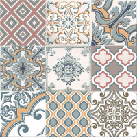 Плитка напольная Затмение Орнамент / Eclipse Ornament 420x420 серая