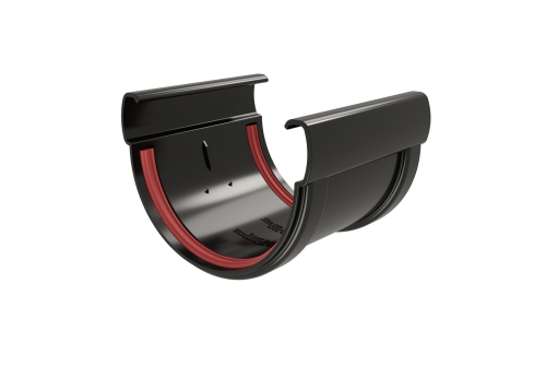 Соединитель желоба GL Дизайн 135/90 мм ПВХ (Черный)