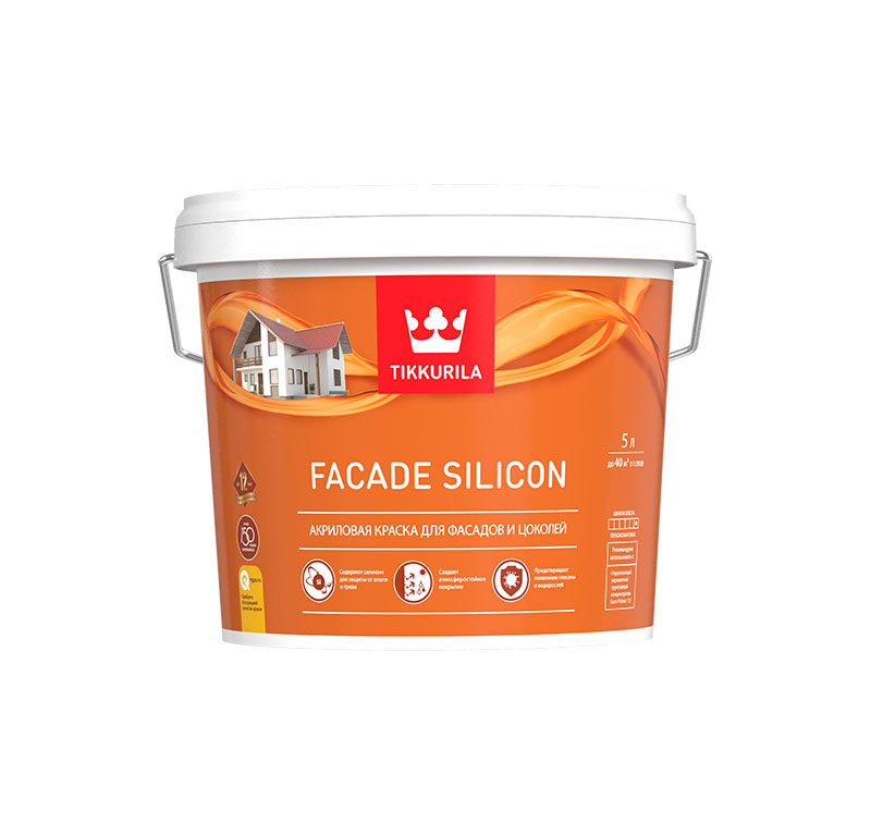 Краска фасадная Facade Silicon C глубокоматовая 5л