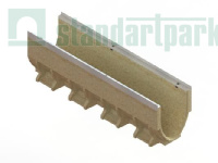 Лоток водоотводный CompoMax Drive полимербетонный V-образный DN200 H310 кл.С 75076V