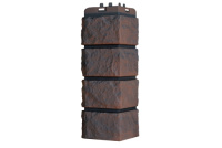 Фасадный угол GL Колотый камень Design Plus (Трюфель с черным швом)