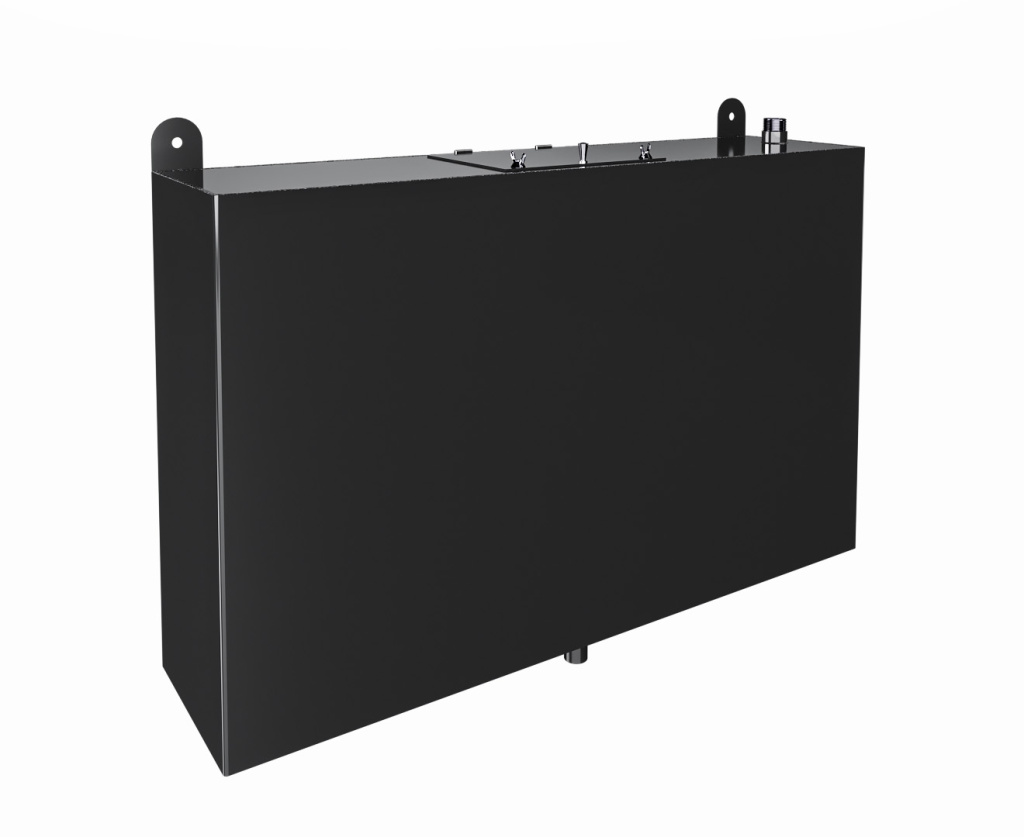 Бак ИзиСтим выносной 100 л нержавеющий (AISI 430/2 мм) прямоугольный (чёрный)