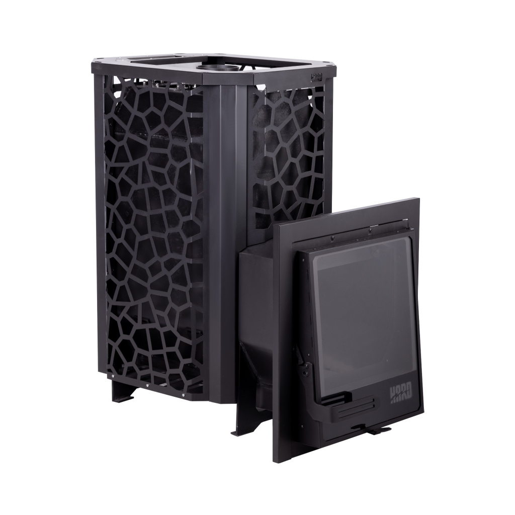 Печь для бани Сталь-Мастер HARD 30М Саванна Панорама 2025 со стеклом закр каменка дровяная