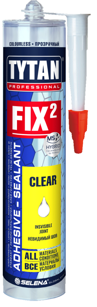 Клей-Герметик Fix² Clear Tytan Professional 290 мл.