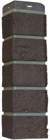 Угол Grand Line состаренный кирпич Премиум/Design шоколадный (шов RAL 7006)