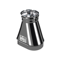 Переход Craft с овала (П) на круг (М) 0,33м нержавеющий (316/0,8), ф200 120*240