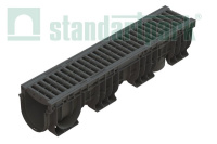 Лоток водоотводный пластик. PolyMax Basic DN150 h217 с решетк. пластик. ячеистой кл. В125 (комплект)