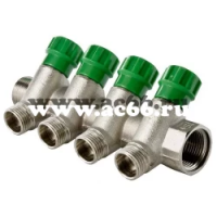 Коллектор 3/4х1/2 рег. с 4 выходами TIM MR135N-3/4-4 (16/4 шт)