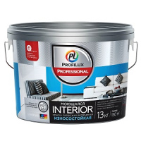 ProfiluxProfessional ВД краска INTERIOR МОЮЩАЯСЯ лaтексная для стен и потолков 13кг