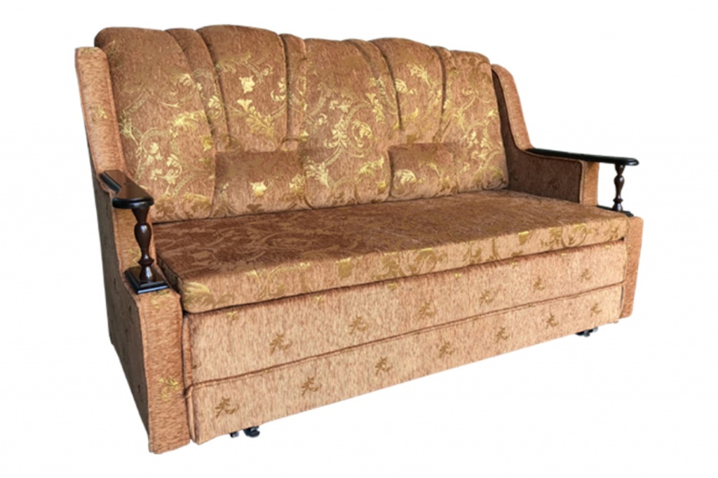 Выкатной диван с узкими подлокотниками