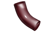 Колено трубы 60º  GL PU 125/90 мм металлическое (RAL 3005)