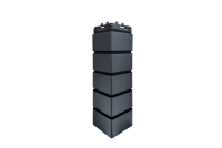 Фасадный угол GrandLine Состаренный кирпич Design (Графитовый шов RAL 9005)
