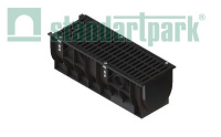 Лоток водоотводный PolyMax Basic DN300 пластик. с решетк. щелевой чугунной ВЧ кл. С250 (комплект)