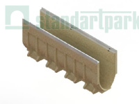 Лоток водоотводный CompoMax Drive полимербетонный V-образный DN200 H410 кл.С 75676V