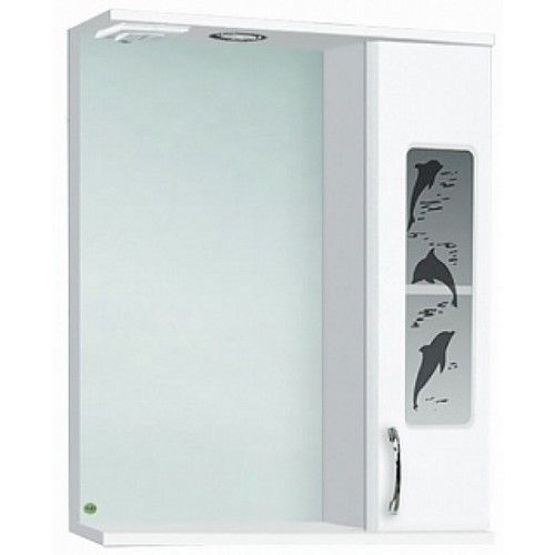 Шкаф зеркальный VAKO Панда 600 дельфин правый со светильником 10090