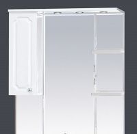 Зеркало со шкафом Misty Александра-85 белый металлик