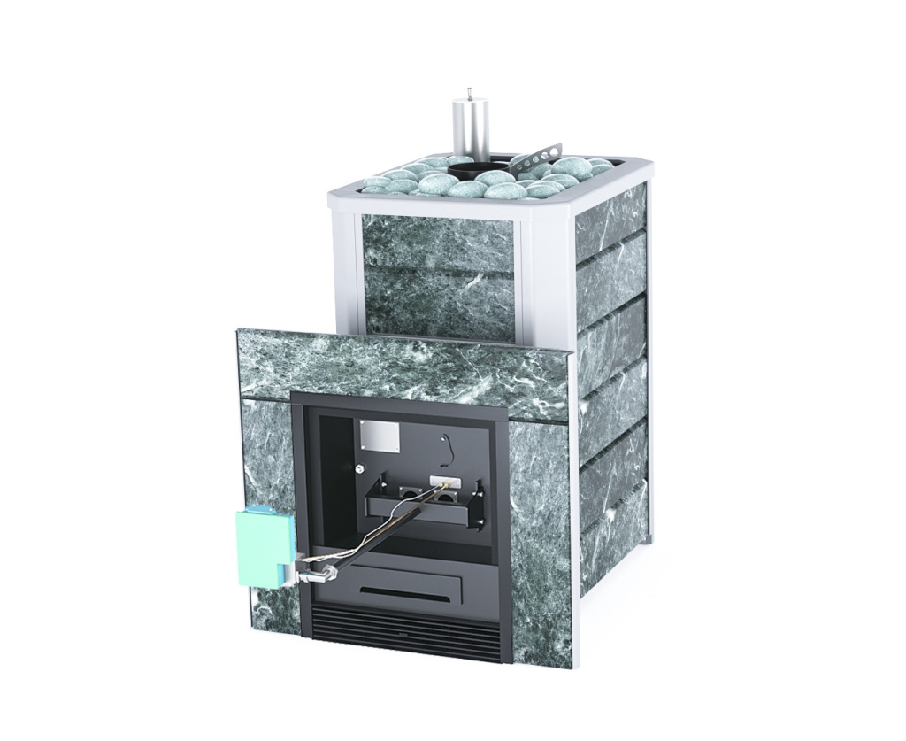 Печь для бани ИзиСтим Ялта 15 Premium (змеевик) с ГГУ (2024)