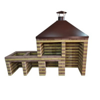 Барбекю из лего-кирпича "Тандыр+1" (3000мм)