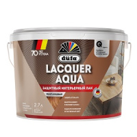 Dufa Лак LACQUER AQUA  интерьерный  полуглянцевый  2,7л
