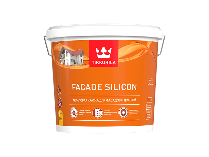 Краска фасадная Facade Silicon C глубокоматовая 2.7л