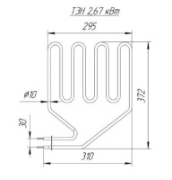 ТЭН RE 2,67 220В (2014) в упаковке Теплодар