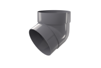 Колено трубы 67 гр. GL Классика 120/90 мм ПВХ (Графит)