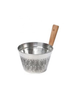 Ушат 3л, MINI алюминиевый, ручка из бука, 212F, Банный Эксперт