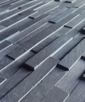 Плитка Сланец черный 150*600*10-20мм (0.63м2) 7шт