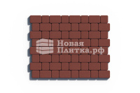 Тротуарная плитка Комплект Классико из 2-х камней, высота 80 мм, стандарт Красный