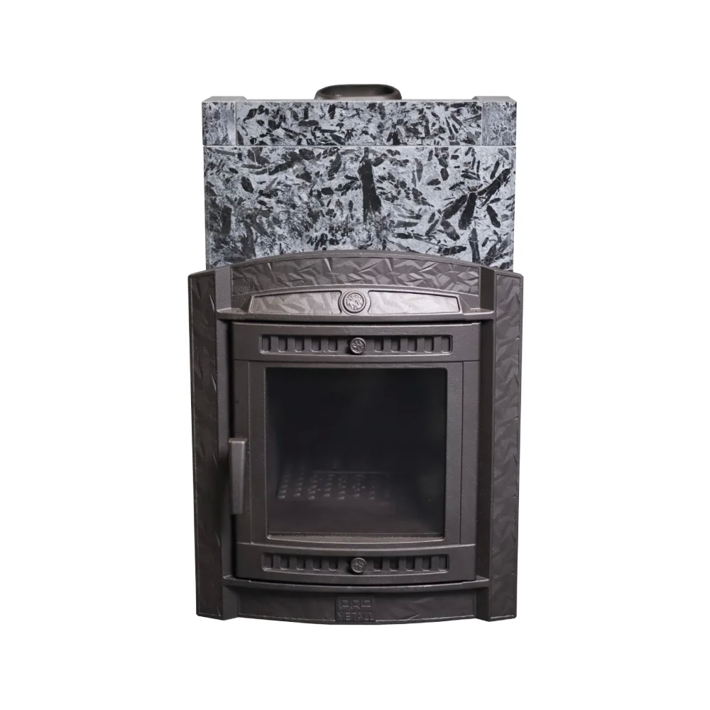 Печь для бани ПроМеталл Атмосфера L в камне Пироксенит Элит