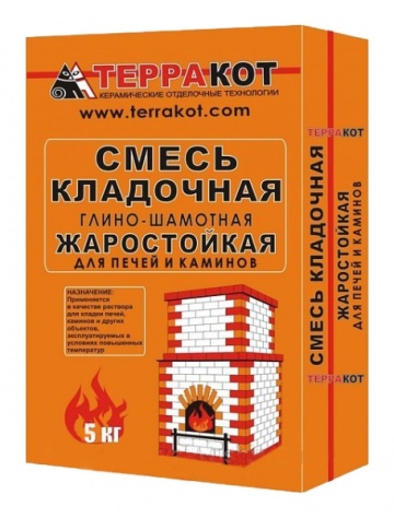 Смесь кладочная сухая "Терракот" Глино-шамотная (5 кг)