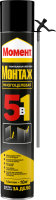 Клей-пена монтажный Момент Монтаж бытовая 5 в 1 ,750 мл