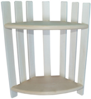 Полка угловая двухярусная ПУ-2/МП-55, Банный Эксперт