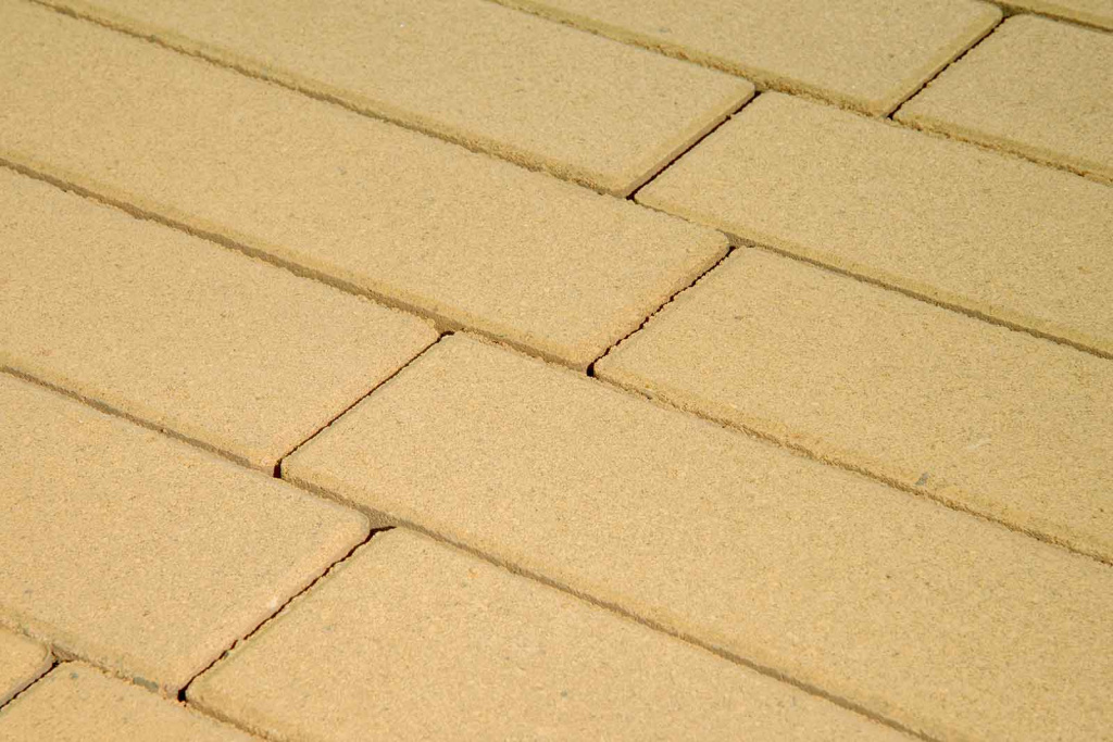 Тротуарная плитка Готика Profi, Желтый, Калипсо, 200х200х60 мм на б/ц