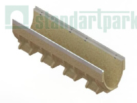 Лоток водоотводный CompoMax Drive полимербетонный V-образный DN200 H260 кл.D,E 75571V