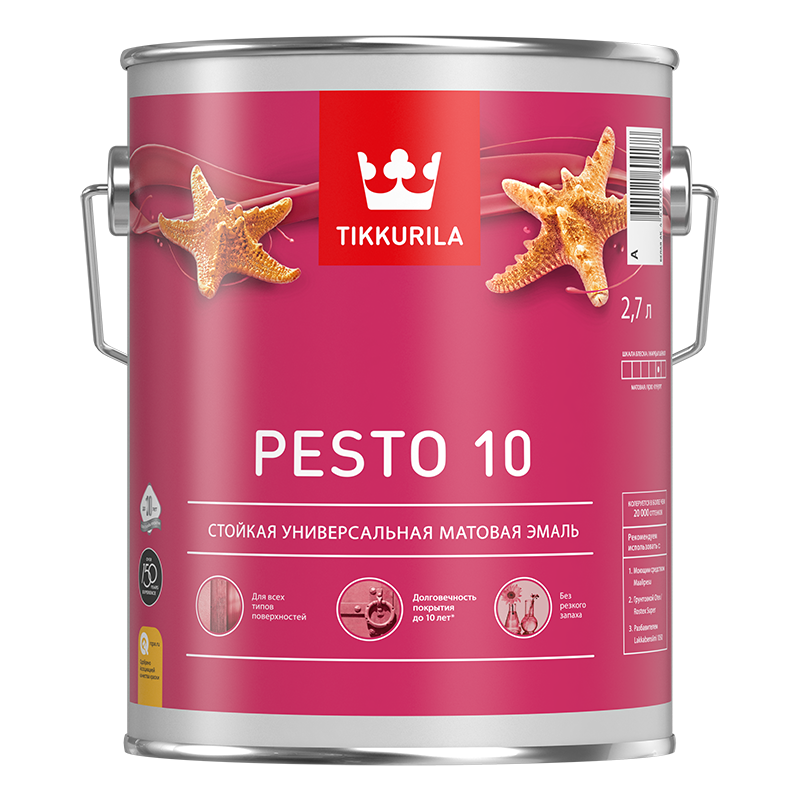 Краска EURO PESTO 10 C матовая 2,7л