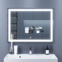 Зеркало для ванной Uperwood Tanos 80*80 см, LED подсветка, сенсорный выключатель, антизапотевание
