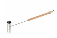 Ковш из нержавеющей стали 0,23л 69 см с деревянной ручкой Банные штучки