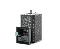 Печь для бани ИзиСтим Ялта 25 Хохлома Premium газовая с ГГУ-40 AISI 430 (2025) черная