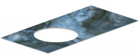 Столешница Cono 483x970 для раковин, встраиваемых сверху, без отверстия под смеситель, синяя CO2.1.VT277\97