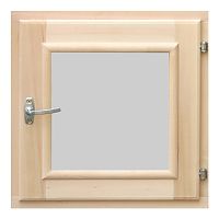 Форточка для бани деревянная со стеклопакетом 0,4х0,4 м с фурнитурой, хвоя Банный Эксперт