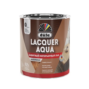 Dufa Лак LACQUER AQUA  интерьерный  полуглянцевый  0,9л