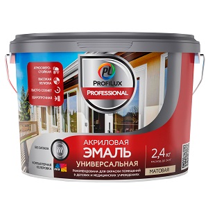 ProfiluxProfessional Эмаль Акриловая Универсальная (Матовая) база 1  2,4 кг