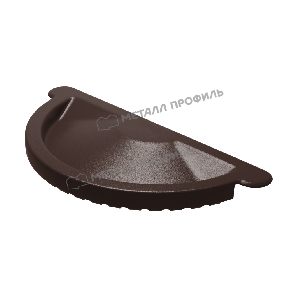 Заглушка желоба МЕТАЛЛ ПРОФИЛЬ GS lite D125 Ral 8017