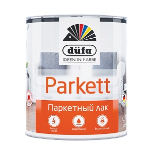 Dufa Лак PARKETT паркетный глянцевый   750мл/ 0.8 кг.